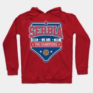 Serbia Football Superstar Badge Hoodie